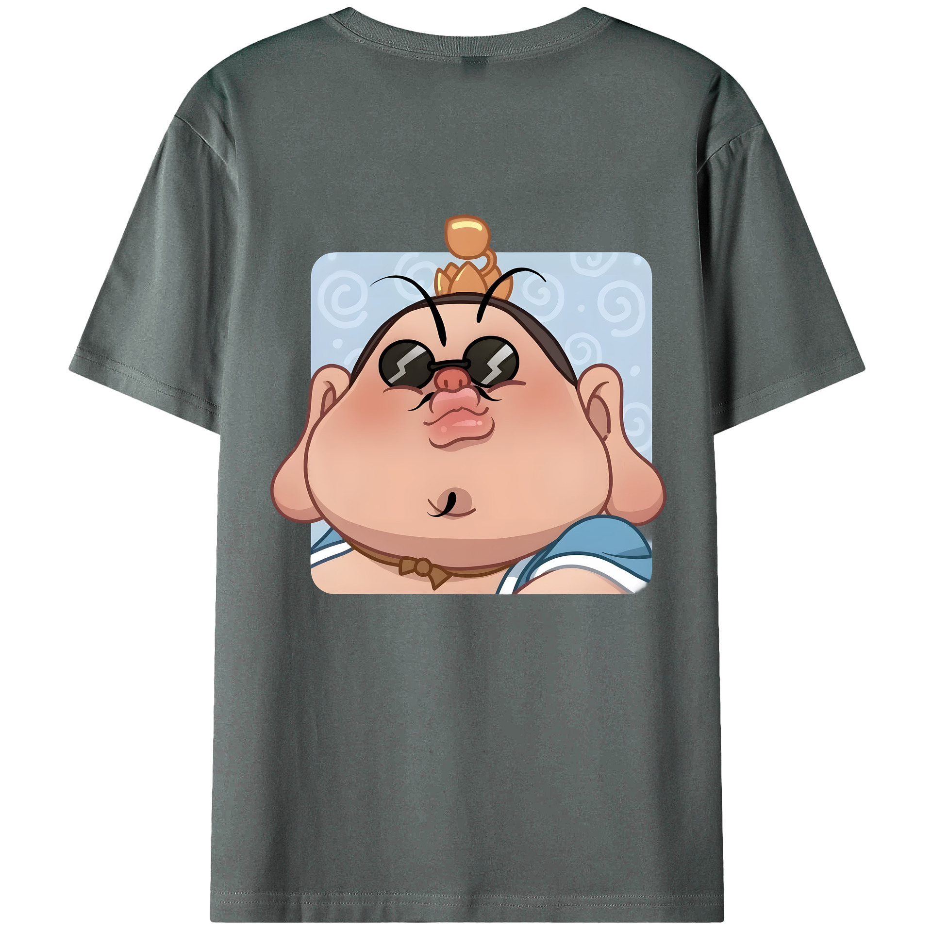 （画像用） Ne Zha 2 ナタ 魔童の大暴れ 綿100％半袖Tシャツ（背面プリント）